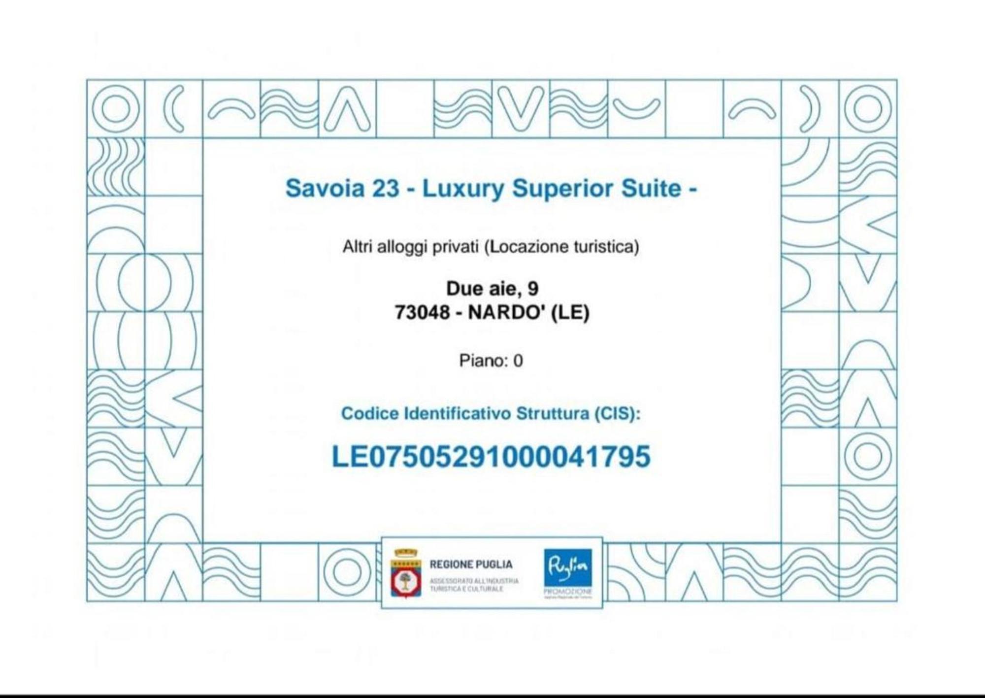Savoia23 Bed and Breakfast Nardò Εξωτερικό φωτογραφία